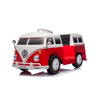 VW T1 folkevognsrugbrød elbil til børn, 12V, rød