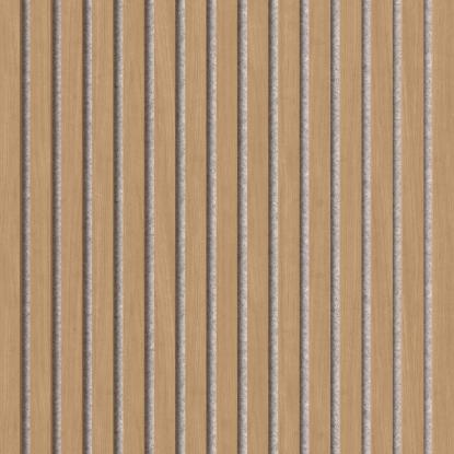 FOG & VENØ Fjordwall akustikpanel, eg, brun MDF, grå filt, 600 x 2400 x 19 mm