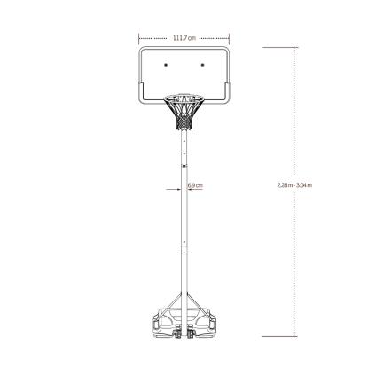 Lifetime Texas basketballstander, justerbar, 228-304 cm
