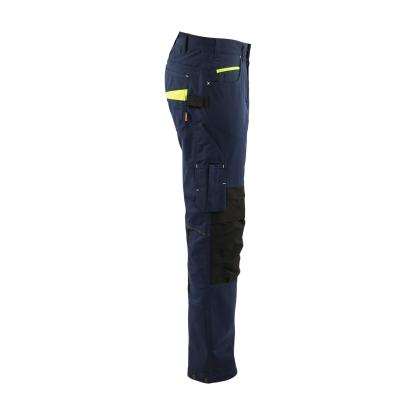 Blåkläder 1495 servicebuks med stretch, mørk marineblå/hi-vis gul