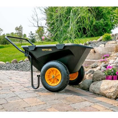 Polar Cub Cart trillebør, plast, sort - 198 liter