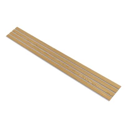I-Wood Medio+ 4-lamel akustikpanel, klar olieret, grå filt og lys kerne, egefiner, 16 x 300 mm