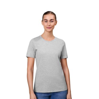 ID 0553 T-shirt, økologisk, dame, lys grå melange