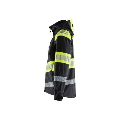 Blåkläder 4494 high vis softshell jakke, sort/hi-vis gul