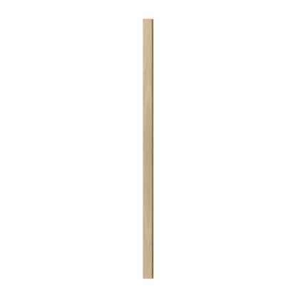 I-Wood afslutningsliste til 3-lamel akustikpanel, hvid olieret, brun filt og sort kerne, egefiner, 17 x 92 mm