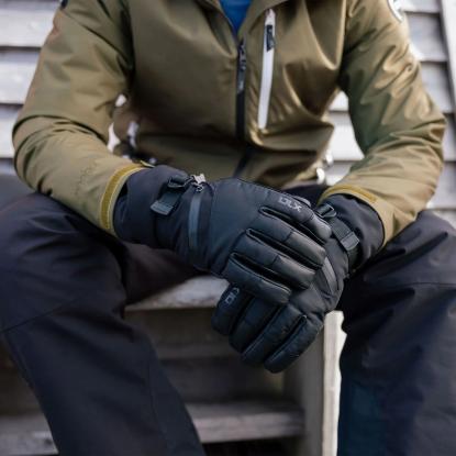 DLX EDONIA læder vandtætte skihandsker, unisex, sort