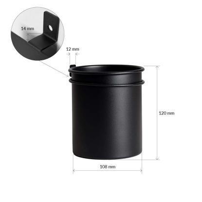 FOG & VENØ universal opbevaring med 1 kop inkl. skrue, sort
