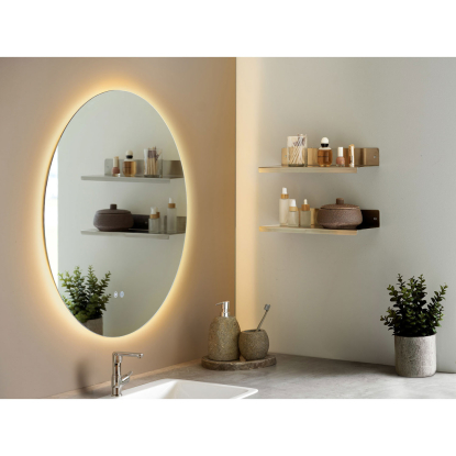 Kiama spejl med LED, Ø80 cm