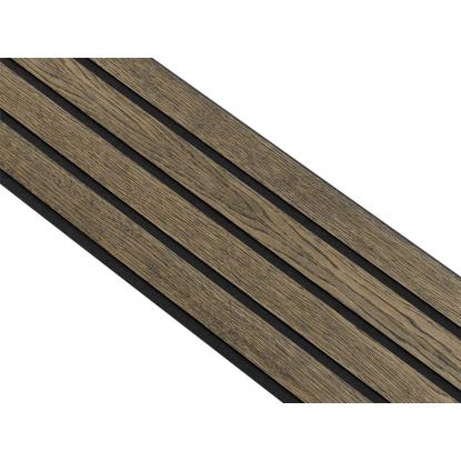 I-Wood Medio+ 4-lamel akustikpanel, sort olieret, sort filt og sort kerne, egefiner, 17 x 300 mm