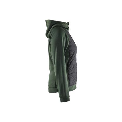 Blåkläder 3464 dame hybrid sweatshirt, efterårsgrøn/sort