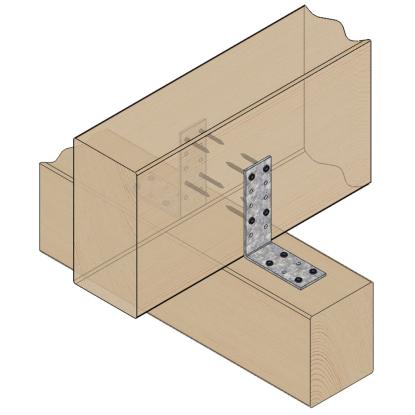 SIMA vinkelbeslag V16, pregalvaniseret, 120 x 90 x 4,0 x 40 mm