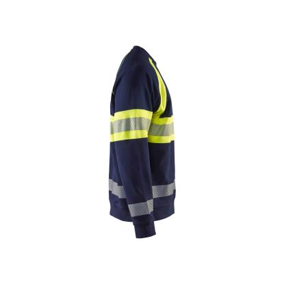 Blåkläder 3359 high vis sweatshirt, marineblå/hi-vis gul