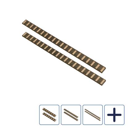 I-Wood top- & bundprofil til DivideWall rumdeler, sort olieret, MDF med egefinér