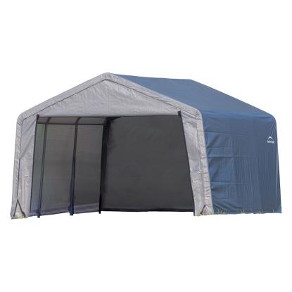 ShelterLogic Shed-in-a-Box teltgarage, grå - 13,7 m²