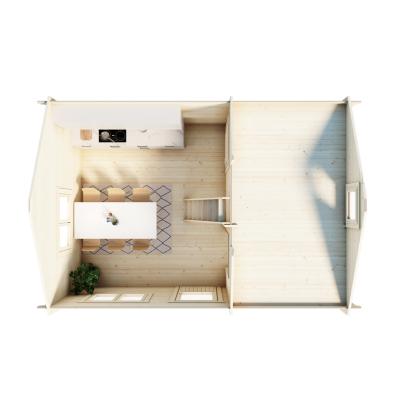 Luoman Lillevilla Paasvesi havehus med dobbeltdør og hems - 22 m²