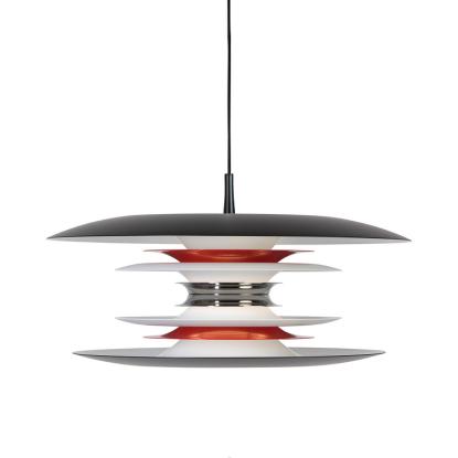 Belid Diablo pendel, Ø50 cm, E27, mat sort/rød
