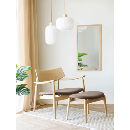 Olvera loungestol, eg, brun