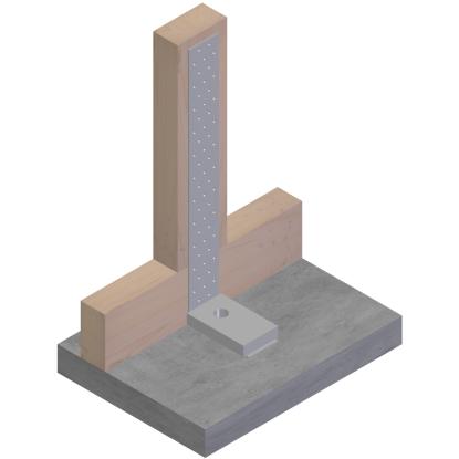 SIMA trækanker, pregalvaniseret, 400 x 3,0 x 40 mm - M16