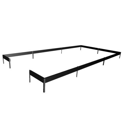 Halls Qube+ 812 fundament i sort til 9,9 m² drivhus