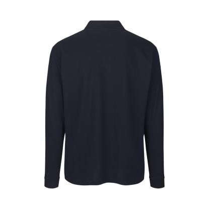 ID PRO Wear 0336 poloshirt med lange ærmer og trykknap, navy