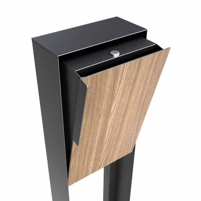 Bravios Faro postkasse med stander, HPL front, antracit