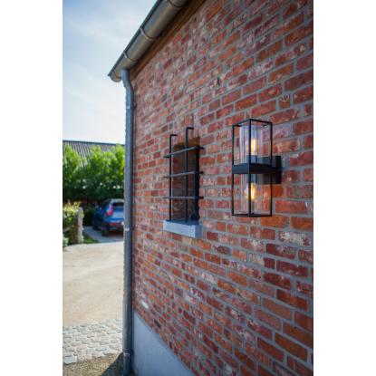 LUTEC FLAIR udendørs væglampe, H39,3 cm, 2 x E27, IP44, sort