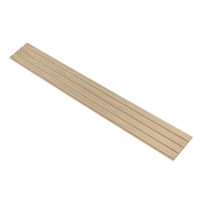 I-Wood Basic 4-lamel akustikpanel, hvid olieret, beige filt og lys kerne, egefiner, 16 x 300 mm 