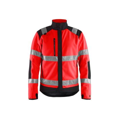 Blåkläder 4888 high vis vindtæt fleecejakke, hi-vis rød/sort