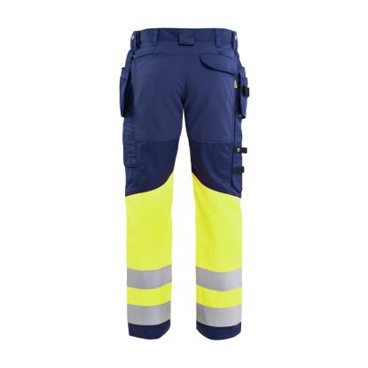 Blåkläder 1558 high vis buks med stretch, marineblå/hi-vis gul