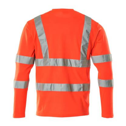 MASCOT SAFE CLASSIC T-shirt, langærmet, hi-vis rød