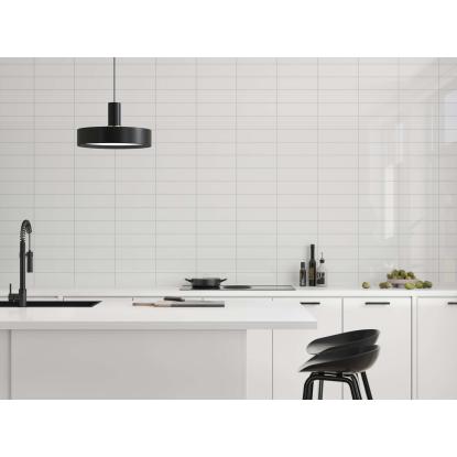 Fibo Colour vådrumspanel med 30 x 10 cm fliselook, 10 x 600 x 2400 mm, denver white high gloss
