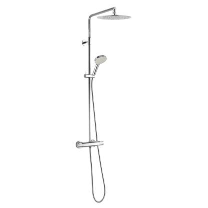 Damixa Silhouet brusesystem med termostat, håndbruser og 250 mm hovedbruser, krom