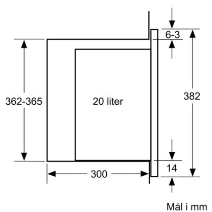 Bosch BFL524MW0 mikroovn til indbygning, 20 liter