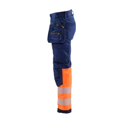 Blåkläder 1821 high vis softshell buks, marineblå/hi-vis orange