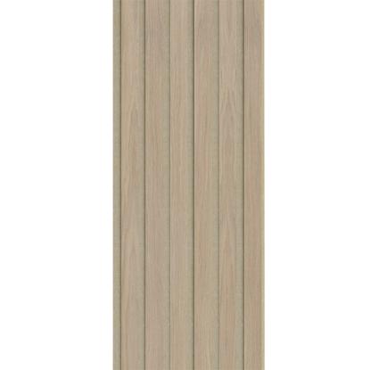 I-Wood Basic Original akustikpanel, hvid olieret, beige filt og lys kerne, egefiner, 16 x 300 mm 