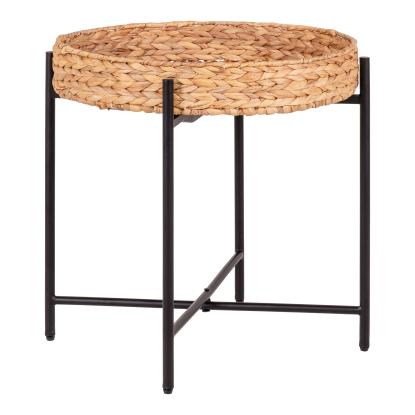 Hjørnebord, metal og vandhyacinth