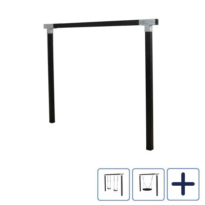 PLUS Cubic gyngestativ, sort/nåletræ, 209 x 9 x 268 cm