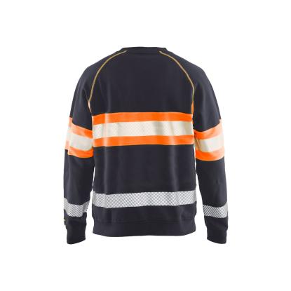 Blåkläder 3359 high vis sweatshirt, mellemgrå/hi-vis orange