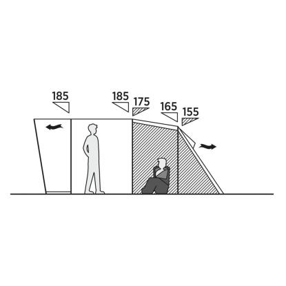 easy camp Skarvan 4 tunneltelt til 4 personer, blå