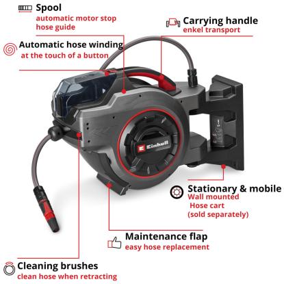 Einhell GE-HR 18/30-1 Li-Solo akku haveslangeopruller, uden batteri og lader