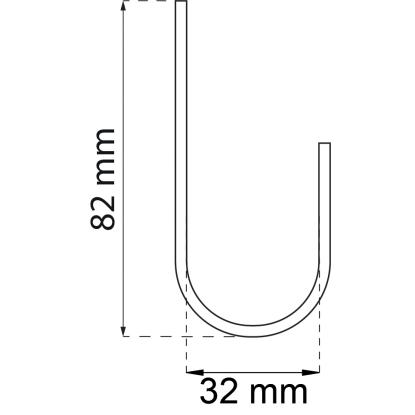 Habo universalkrog 8510, elgalvaniseret, 32 x 82 mm