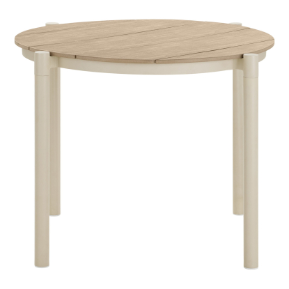Abela spisebord med nonwood bordplade, sand/natur, Ø90 cm