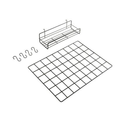 Millex organizer til akustikpaneler, inkl. 4 stk. S-kroge og hylde, mat sort
