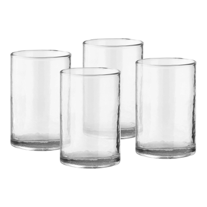 Nalanda hamret drikkeglas, klar, 385 ml - 4 stk.