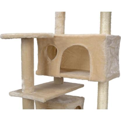 XXL kradsetræ til katte, beige, 131 x 58 x 50 cm