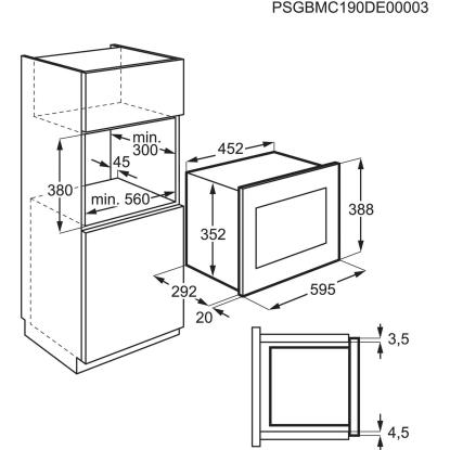 Electrolux LMS2173EMW mikroovn til indbygning, 17 liter