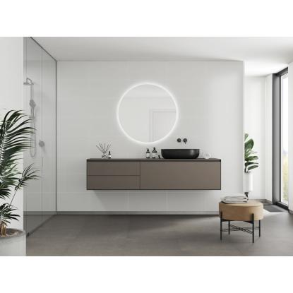 Fibo Colour vådrumspanel med 60 x 30 cm fliselook, 10 x 600 x 2400 mm, rhodos white silk