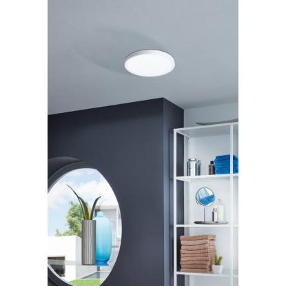 EGLO FUEVA 5 LED plafond, Ø28,5 cm, IP44, hvid