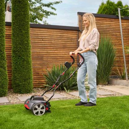 AL-KO Razor Cut 38.6 Li HM Comfort cylinderklipper med 4 Ah/2 Ah, 18 V/36 V batteri, 300 m²
