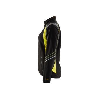 Blåkläder 4973 dame microfleece jakke, sort/hi-vis gul